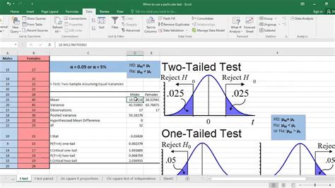 How to Run a T Test in Excel .